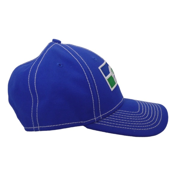 New Era Seattle Seahawks Hat Cap 9Forty NFL Adjustable Blue With White Stitching - Picture 4 of 10